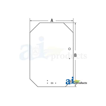 A & I Products Glass; Front Windshield 48.5" x35" x2.5" A-138257